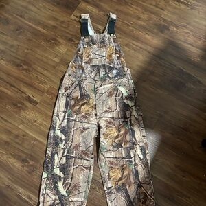 Carhartt Realtree Camo Bib Overalls in Brown and Green